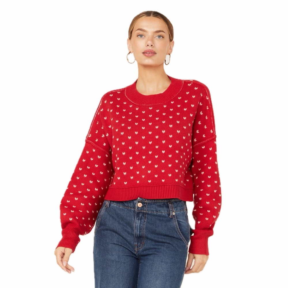 Free People | Easy Street Stripe Crop Pullover NWT